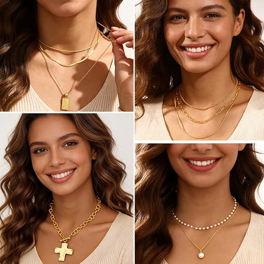 68-Piece Gold Jewelry Set for Women