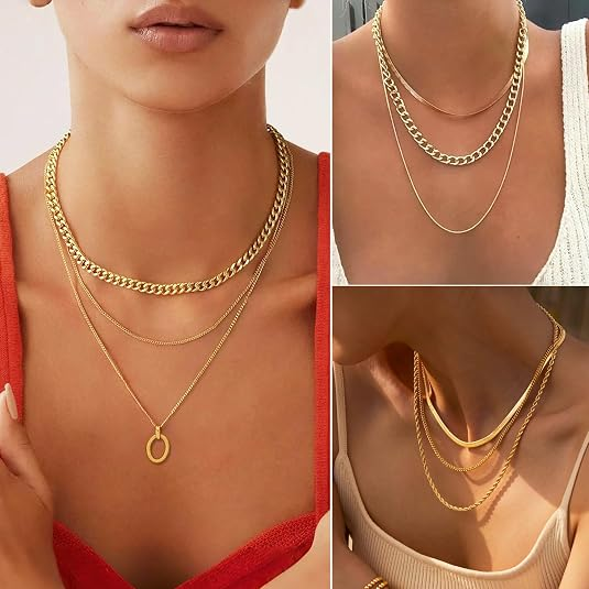 68-Piece Gold Jewelry Set for Women