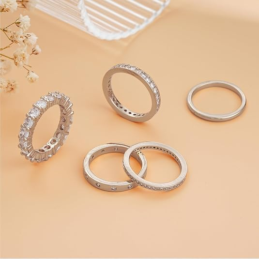 14K Gold Plated Stacking Rings Set