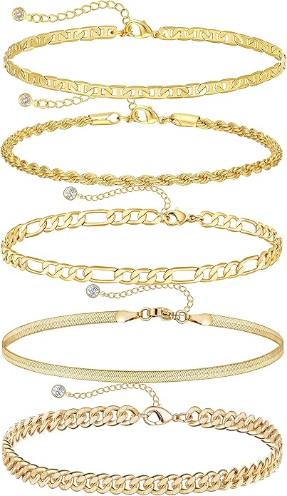 Elegant 14K Gold Plated Anklet