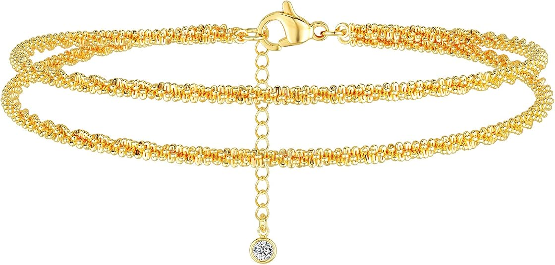 Elegant 14K Gold Plated Anklet