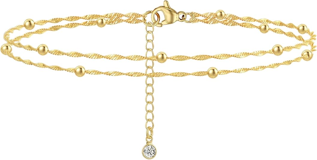 Elegant 14K Gold Plated Anklet