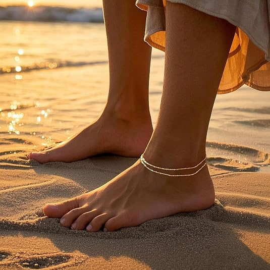 Elegant 14K Gold Plated Anklet