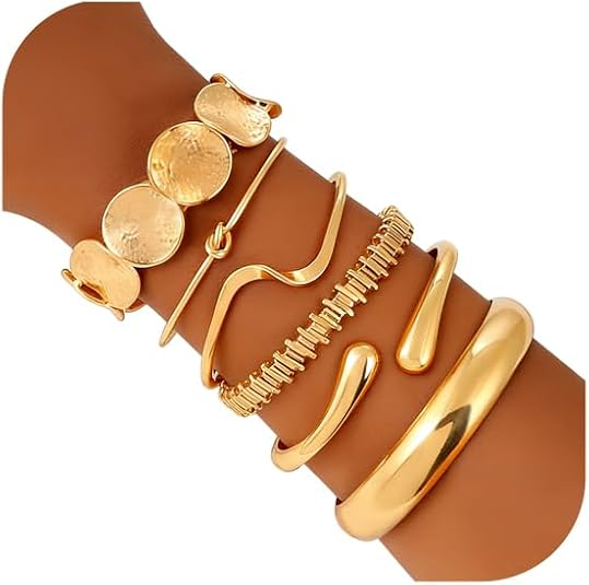 Gold Bangle Bracelet Set for Women