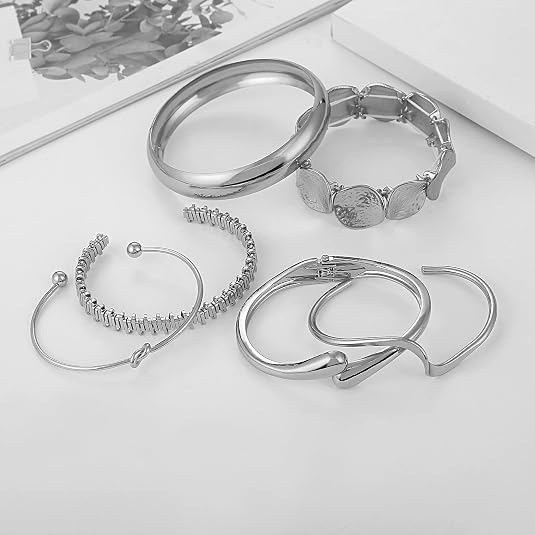 Gold Bangle Bracelet Set for Women