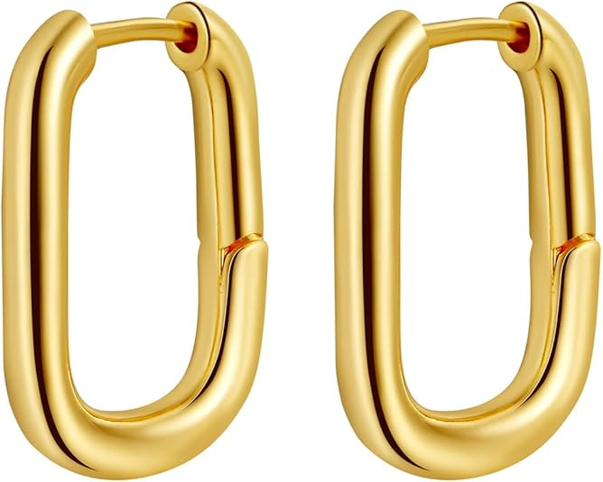 Chunky 14K Gold Plated Stud Earrings
