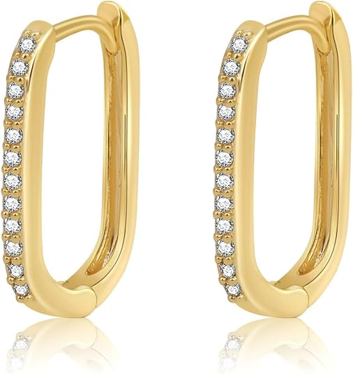 Chunky 14K Gold Plated Stud Earrings