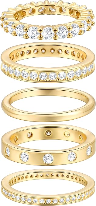 14K Gold Plated Stacking Rings Set