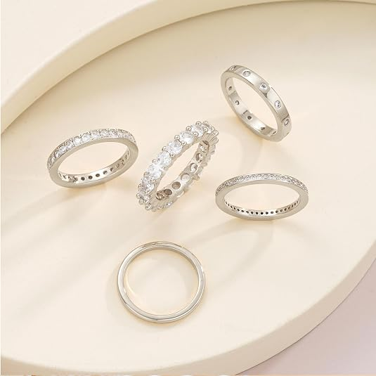 14K Gold Plated Stacking Rings Set